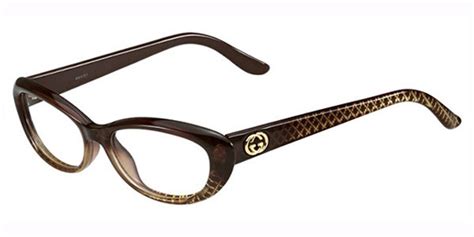 Gucci Eyeglasses GG 3566 W9B Brown Diamond Gradient Cat 